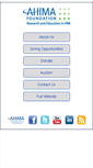 Mobile Screenshot of ahimafoundation.org